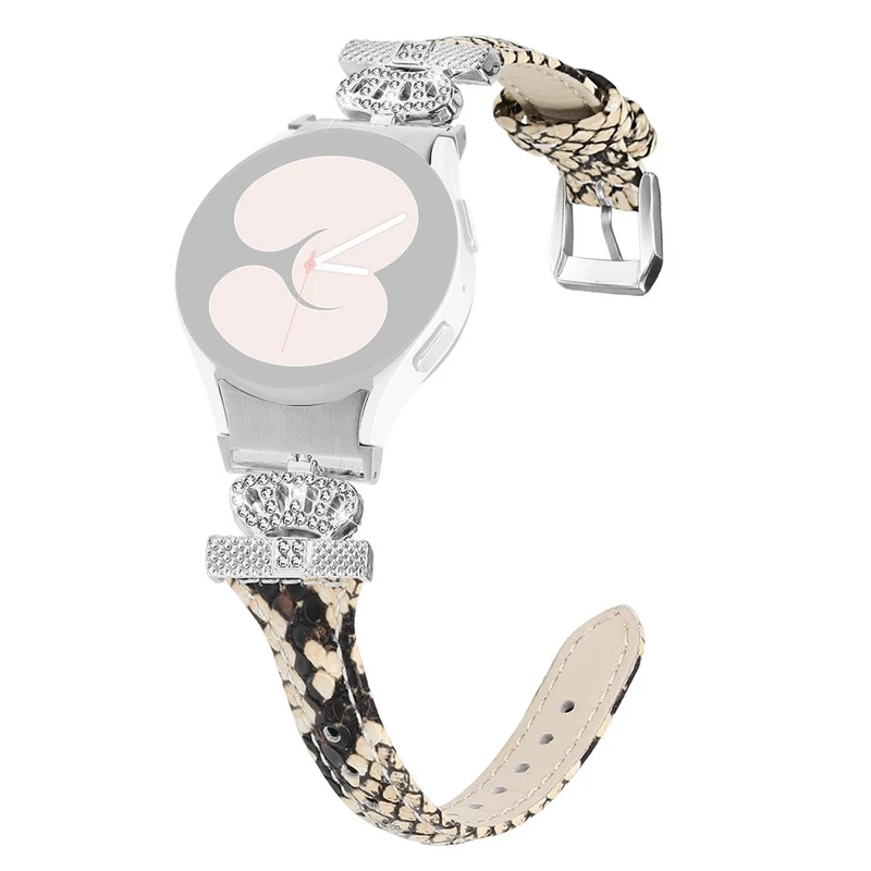 Sliver Buckle Strap Samsung Galaxy Watch Universal 20mm Watch Band Crown Strap