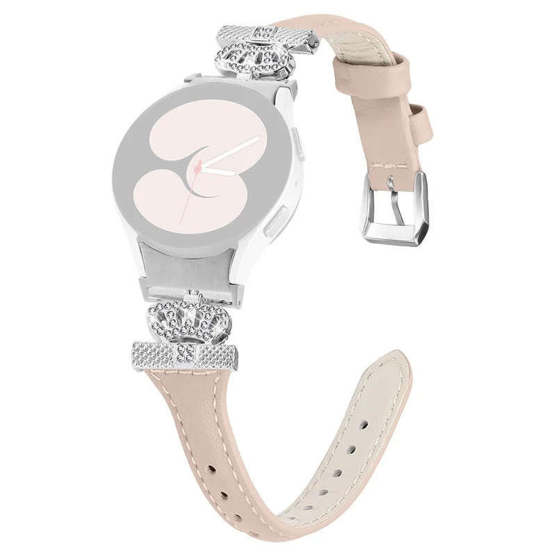 Sliver Buckle Strap Samsung Galaxy Watch Universal 20mm Watch Band Crown Strap