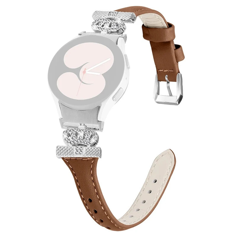 Sliver Buckle Strap Samsung Galaxy Watch Universal 20mm Watch Band Crown Strap