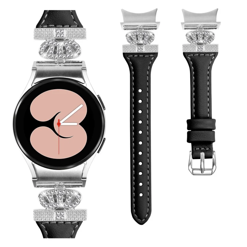 Sliver Buckle Strap Samsung Galaxy Watch Universal 20mm Watch Band Crown Strap