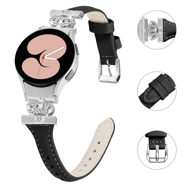 Sliver Buckle Strap Samsung Galaxy Watch Universal 20mm Watch Band Crown Strap
