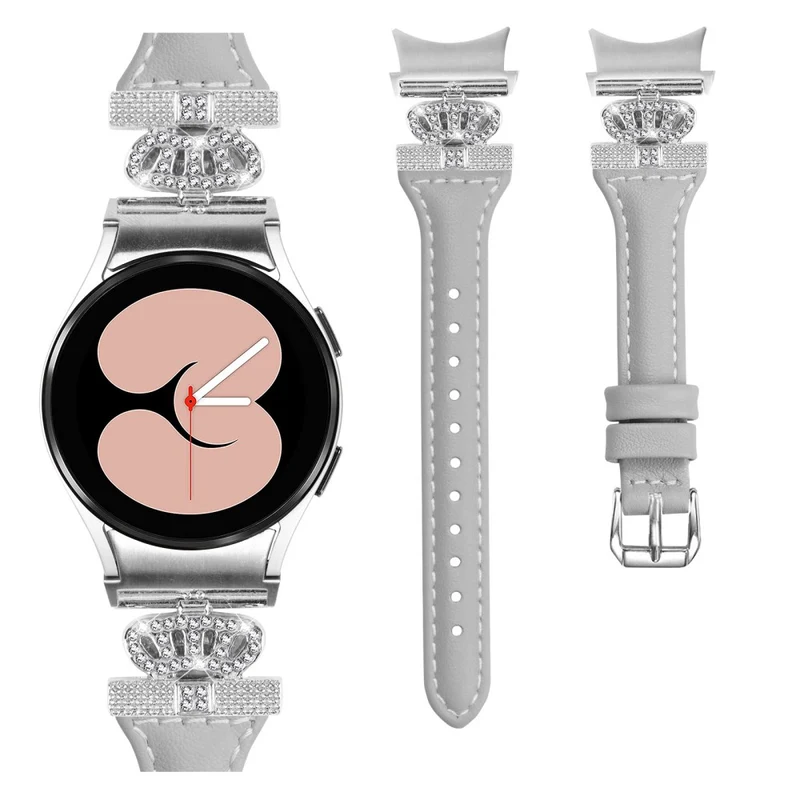 Sliver Buckle Strap Samsung Galaxy Watch Universal 20mm Watch Band Crown Strap