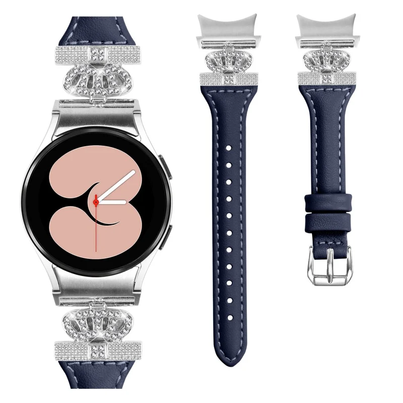 Sliver Buckle Strap Samsung Galaxy Watch Universal 20mm Watch Band Crown Strap