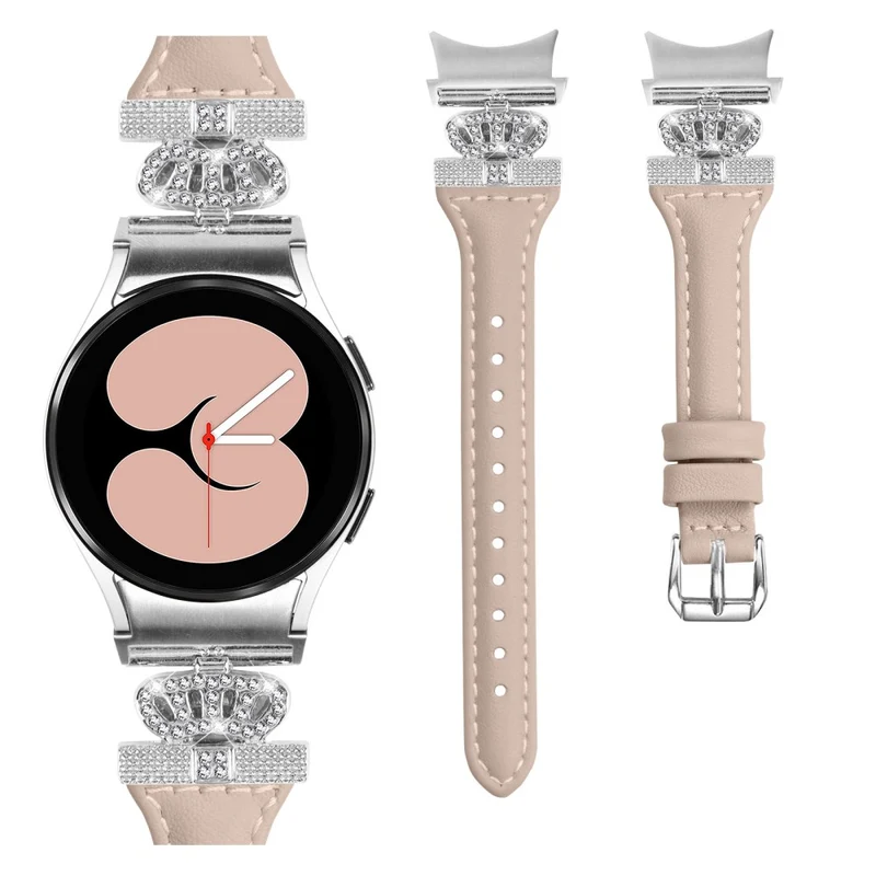 Sliver Buckle Strap Samsung Galaxy Watch Universal 20mm Watch Band Crown Strap