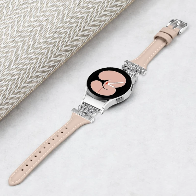 Sliver Buckle Strap Samsung Galaxy Watch Universal 20mm Watch Band Crown Strap
