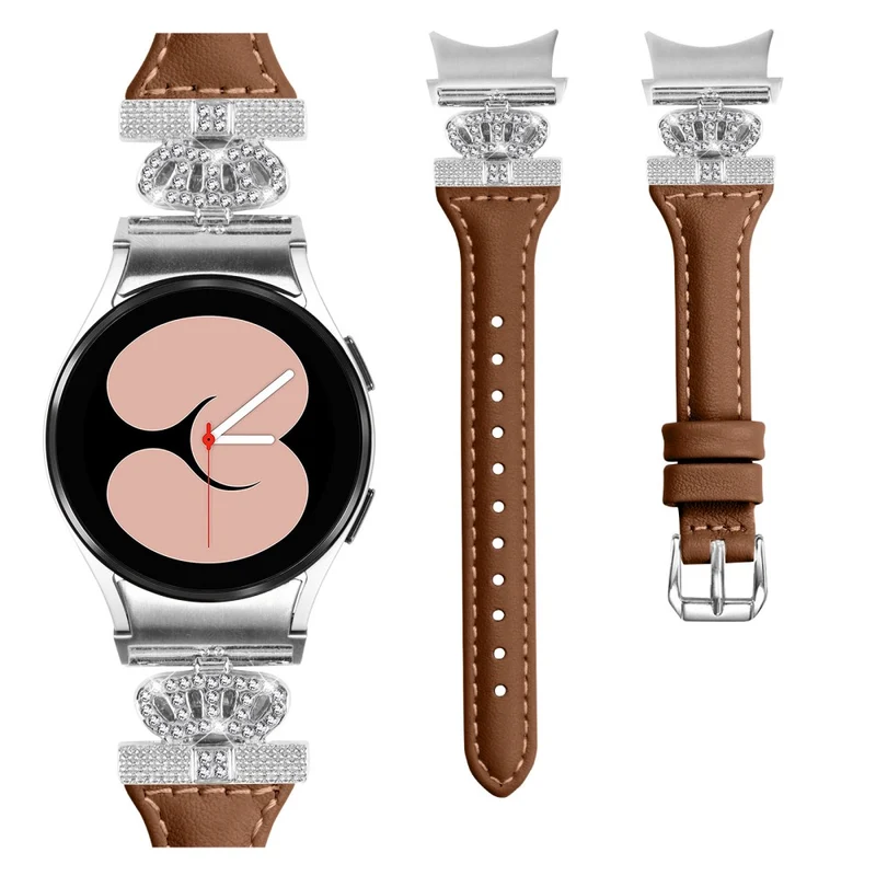 Sliver Buckle Strap Samsung Galaxy Watch Universal 20mm Watch Band Crown Strap
