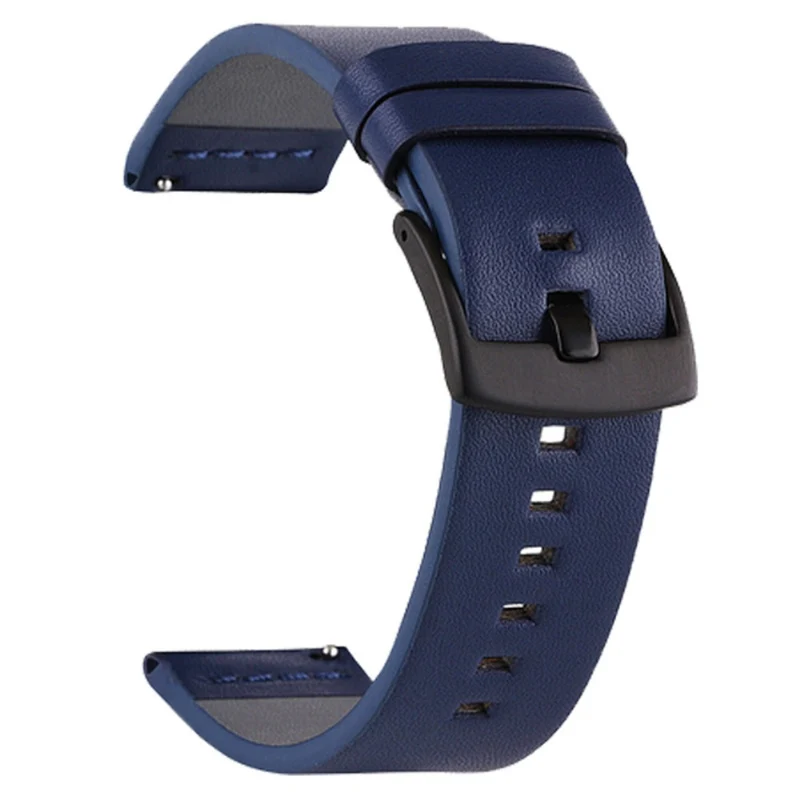 Suunto 9 / 9 Baro / 7 Replacement Watch Band 24mm Vegan Leather Watch Strap - Black / Black / Black