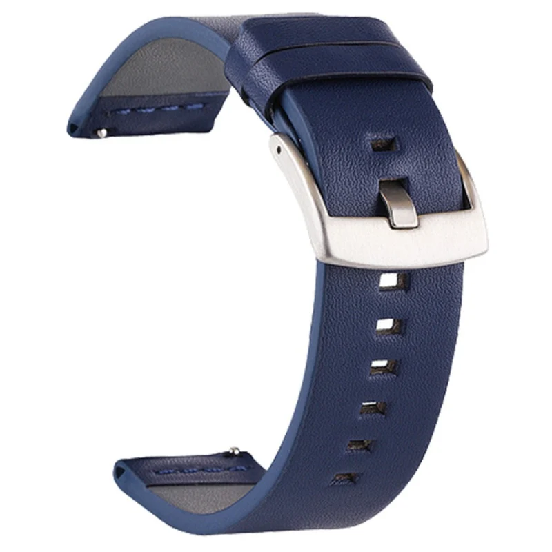 Suunto 9 / 9 Baro / 7 Replacement Watch Band 24mm Vegan Leather Watch Strap - Black / Black / Black