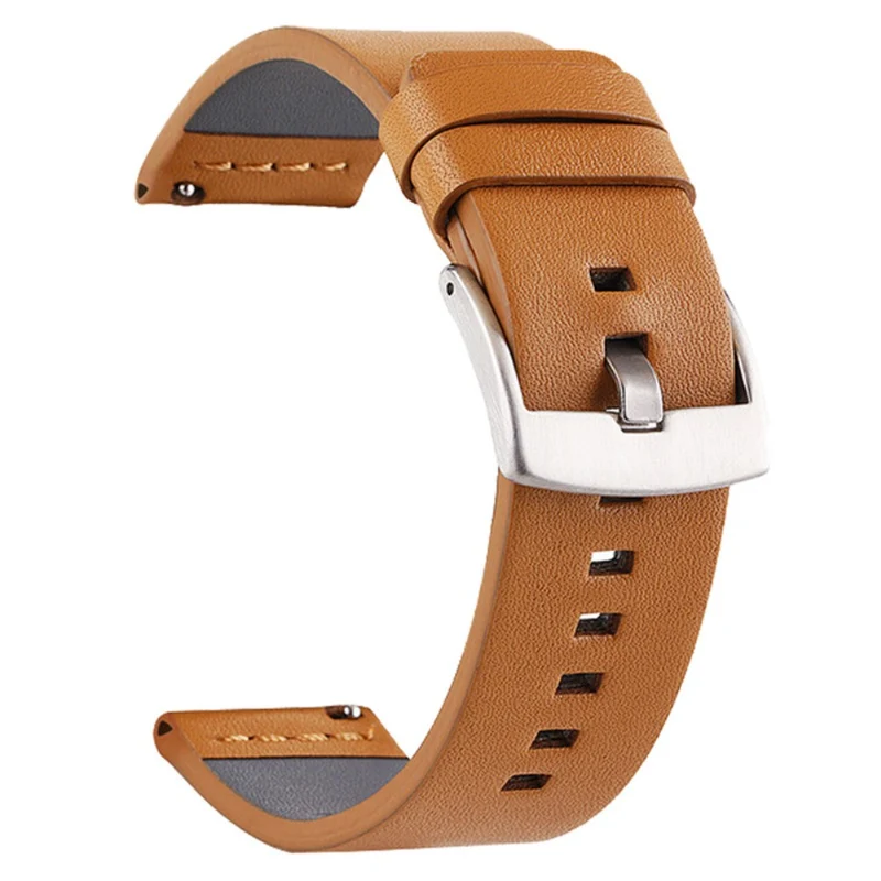 Suunto 9 / 9 Baro / 7 Replacement Watch Band 24mm Vegan Leather Watch Strap - Black / Black / Black