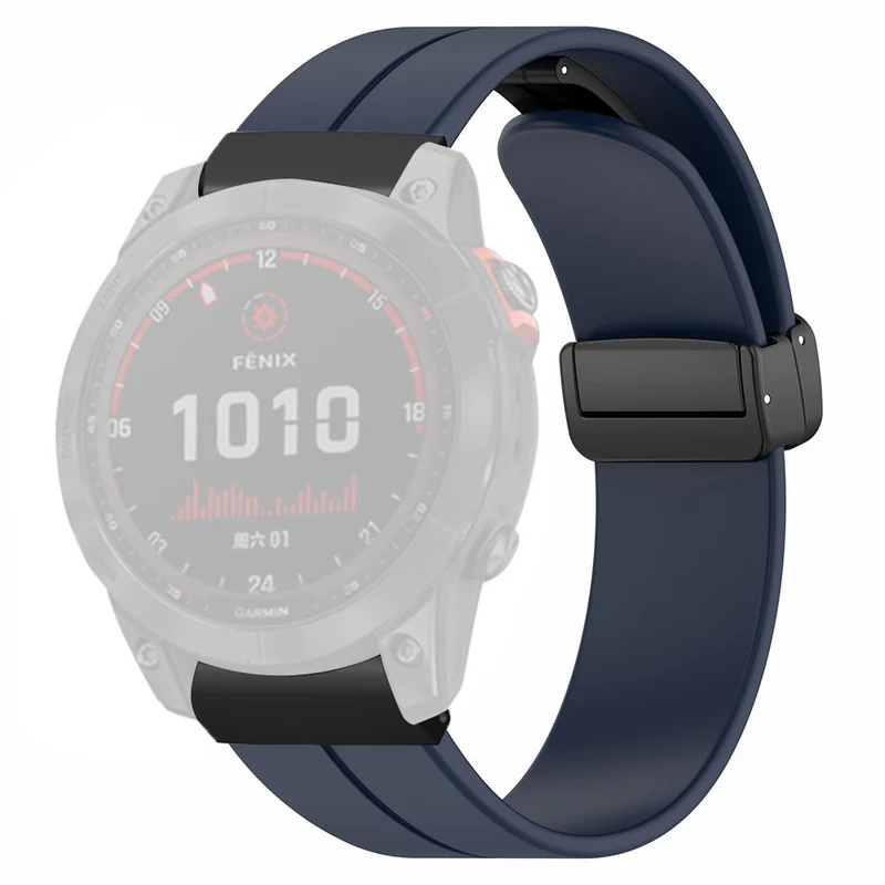 Garmin Fenix 7X / 6X / 5X Watch Strap Magnetic Buckle Silicone Band with 26mm Connector