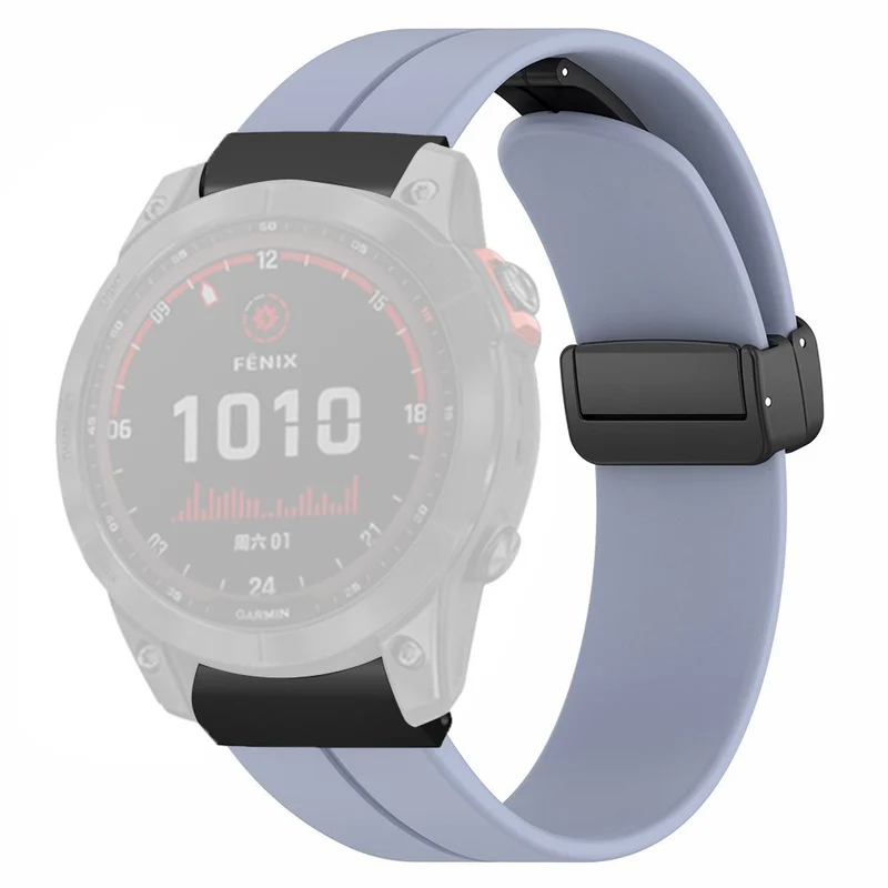 Garmin Fenix 7X / 6X / 5X Watch Strap Magnetic Buckle Silicone Band with 26mm Connector