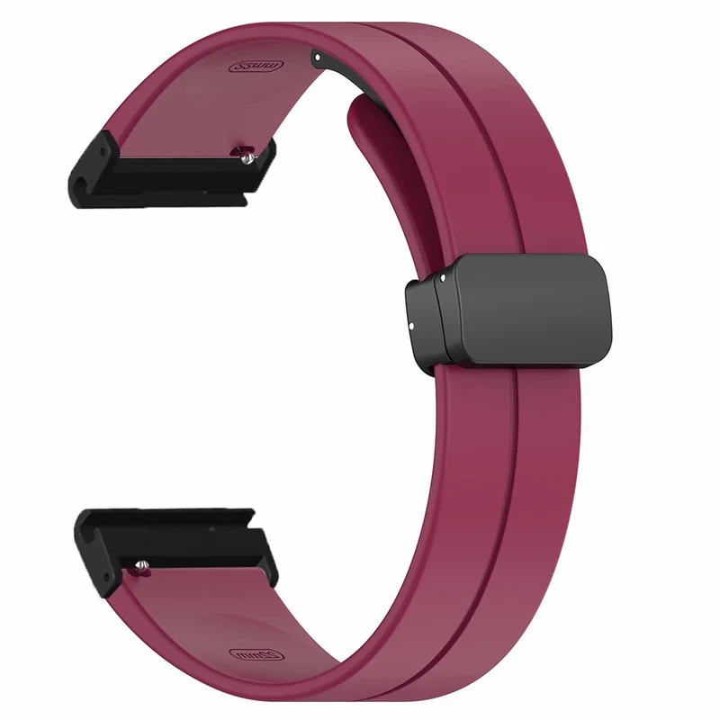 Garmin Fenix 7X / 6X / 5X Watch Strap Magnetic Buckle Silicone Band with 26mm Connector