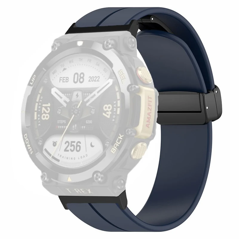 Huami Amazfit T-Rex 2 Silicone Watch Band Magnetic Folding Buckle Wrist Strap