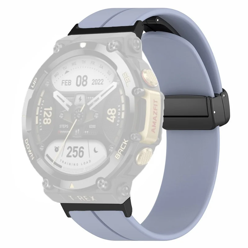 Huami Amazfit T-Rex 2 Silicone Watch Band Magnetic Folding Buckle Wrist Strap