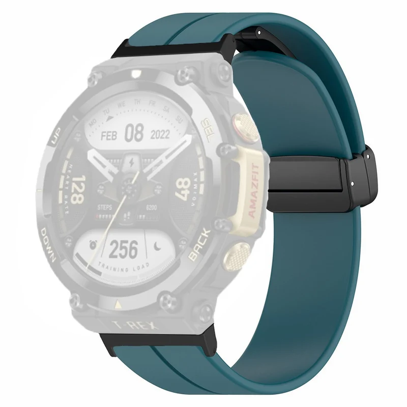Huami Amazfit T-Rex 2 Silicone Watch Band Magnetic Folding Buckle Wrist Strap
