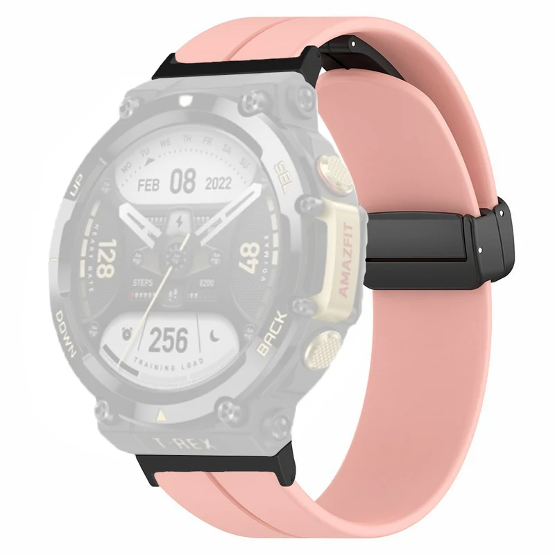 Huami Amazfit T-Rex 2 Silicone Watch Band Magnetic Folding Buckle Wrist Strap