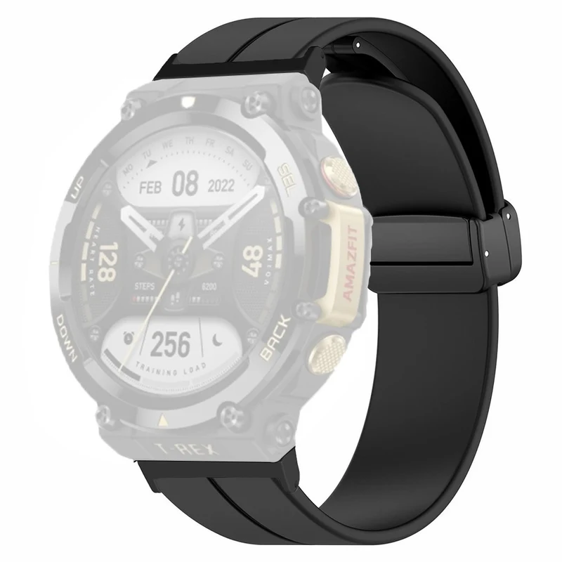 Huami Amazfit T-Rex 2 Silicone Watch Band Magnetic Folding Buckle Wrist Strap