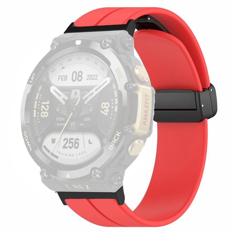 Huami Amazfit T-Rex 2 Silicone Watch Band Magnetic Folding Buckle Wrist Strap