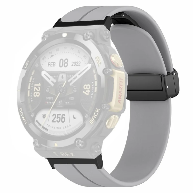 Huami Amazfit T-Rex 2 Silicone Watch Band Magnetic Folding Buckle Wrist Strap