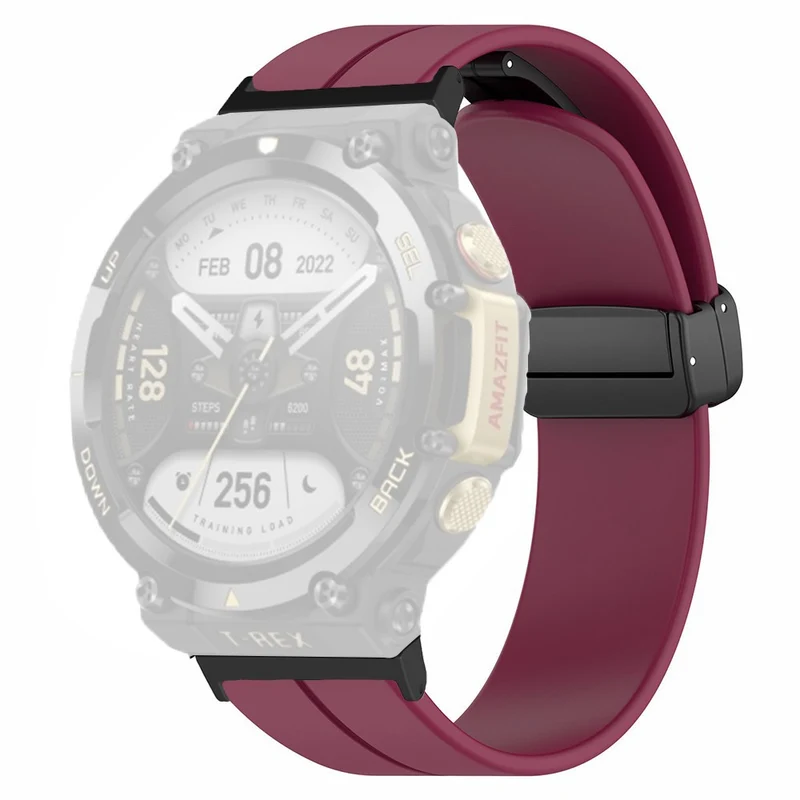 Huami Amazfit T-Rex 2 Silicone Watch Band Magnetic Folding Buckle Wrist Strap