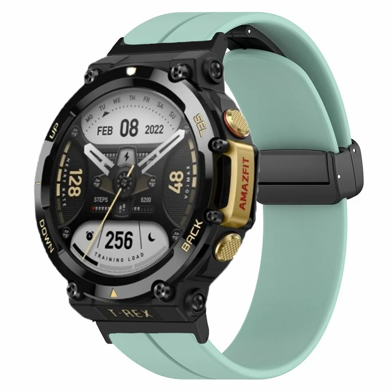 Huami Amazfit T-Rex 2 Silicone Watch Band Magnetic Folding Buckle Wrist Strap