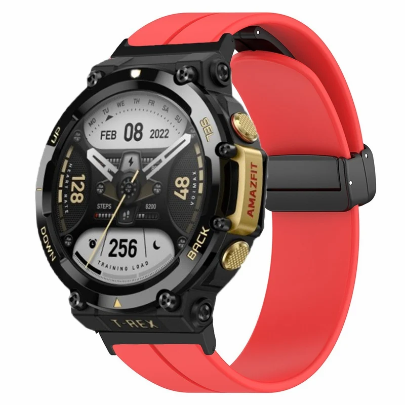 Huami Amazfit T-Rex 2 Silicone Watch Band Magnetic Folding Buckle Wrist Strap