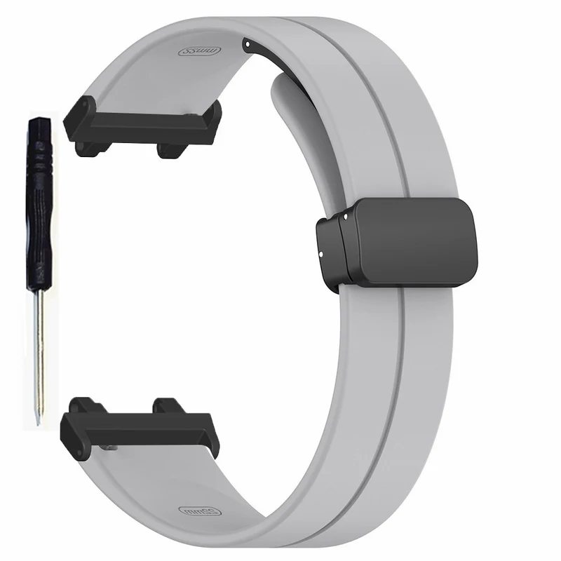 Huami Amazfit T-Rex 2 Silicone Watch Band Magnetic Folding Buckle Wrist Strap
