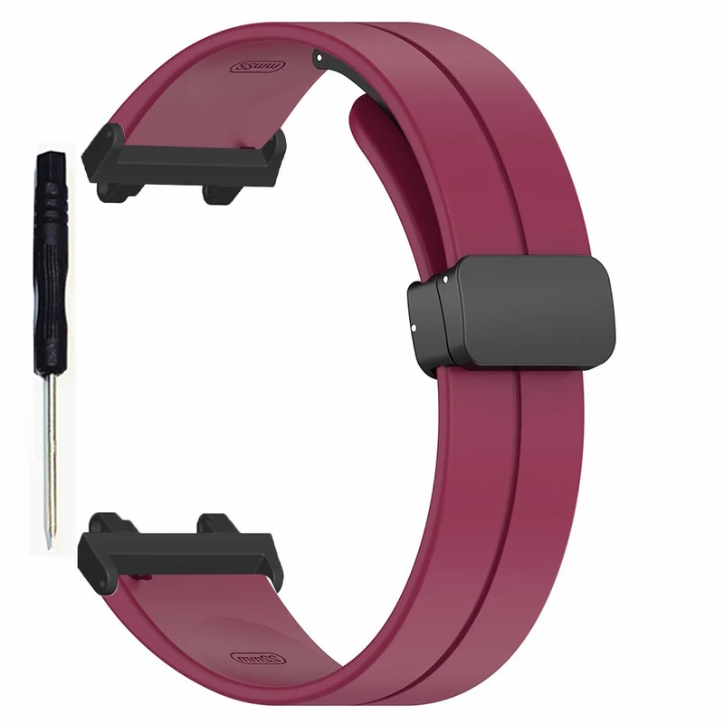 Huami Amazfit T-Rex 2 Silicone Watch Band Magnetic Folding Buckle Wrist Strap