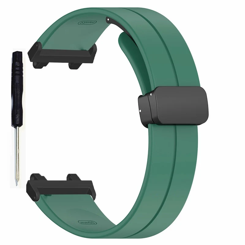 Huami Amazfit T-Rex 2 Silicone Watch Band Magnetic Folding Buckle Wrist Strap