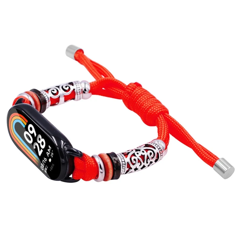 Xiaomi Smart Band 8 Beads Braided Watch Strap Adjustable Wrist Band Bracelet