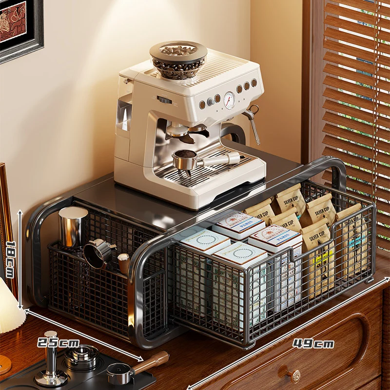 Theke Kaffeemaschine Plattform mit doppelten rutschfesten Lagerräumen