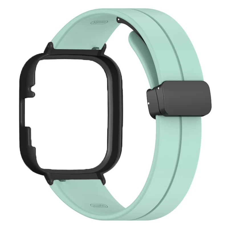 Xiaomi Redmi Watch 3 Watch Band Black Magnetic Buckle Silicone Wrist Strap with Watch Case
