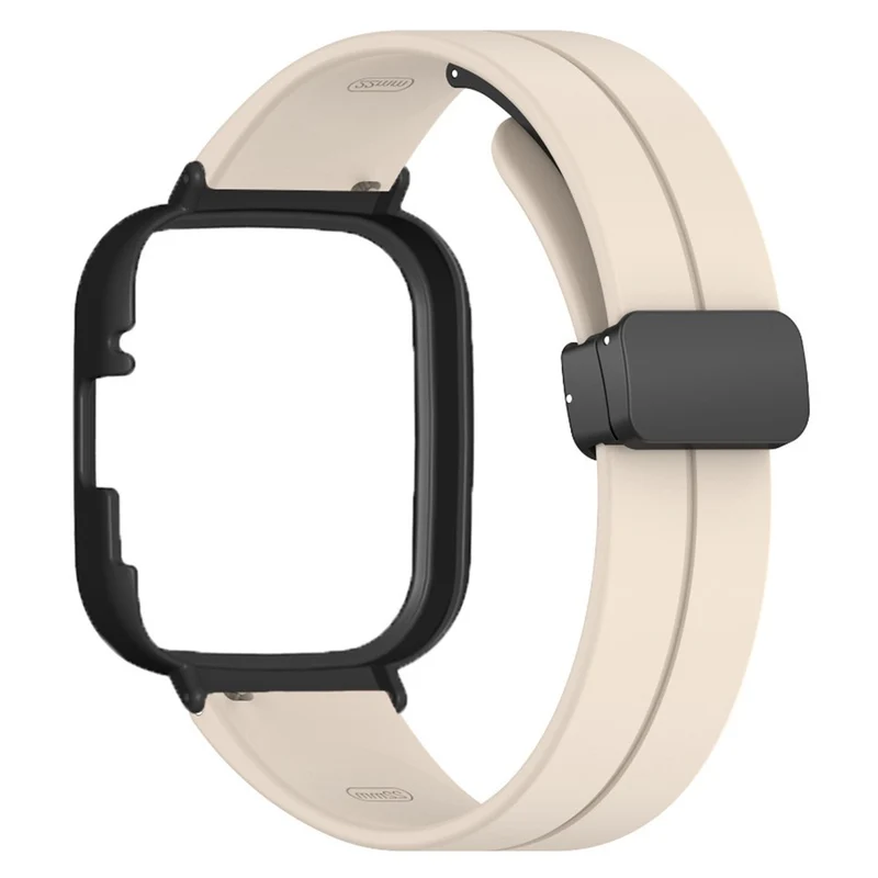 Xiaomi Redmi Watch 3 Watch Band Black Magnetic Buckle Silicone Wrist Strap with Watch Case