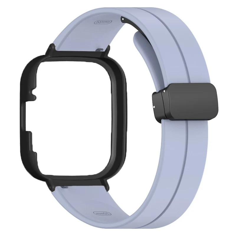 Xiaomi Redmi Watch 3 Watch Band Black Magnetic Buckle Silicone Wrist Strap with Watch Case