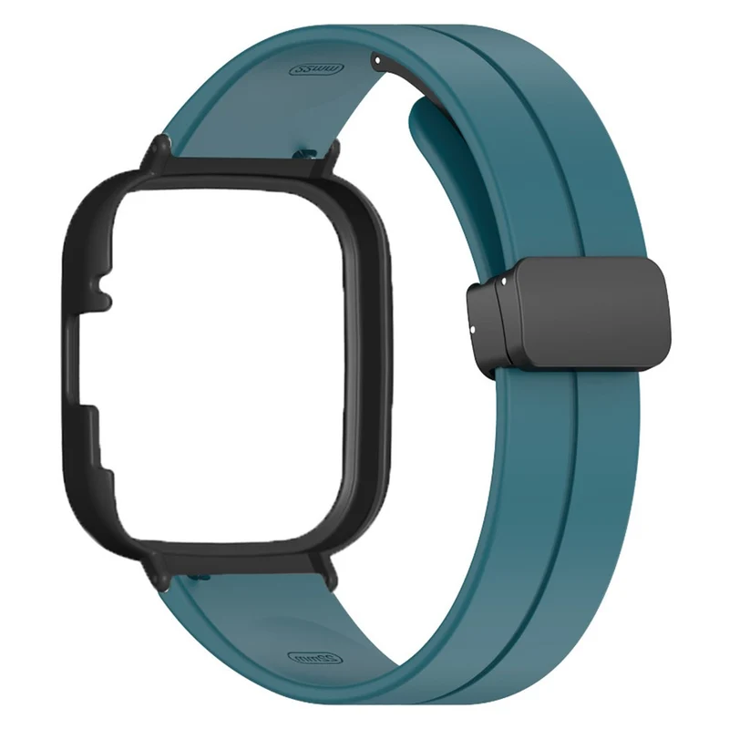 Xiaomi Redmi Watch 3 Watch Band Black Magnetic Buckle Silicone Wrist Strap with Watch Case