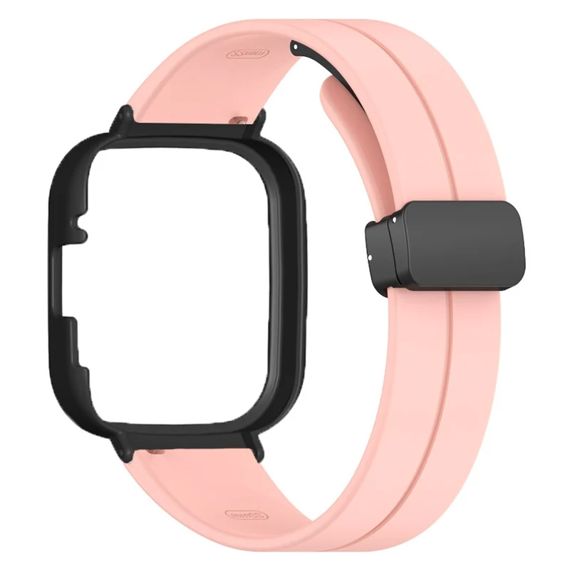 Xiaomi Redmi Watch 3 Watch Band Black Magnetic Buckle Silicone Wrist Strap with Watch Case