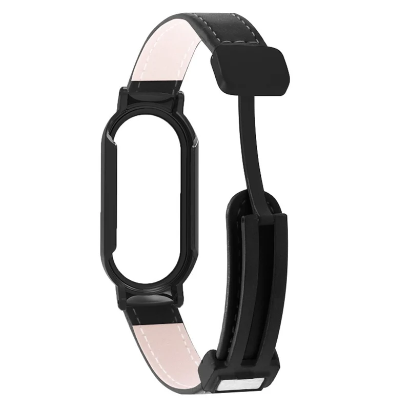 Xiaomi Smart Band 8 / Smart Band 8 NFC Leather Watch Band Magnetic Buckle Strap with Watch Case / Screen Protector