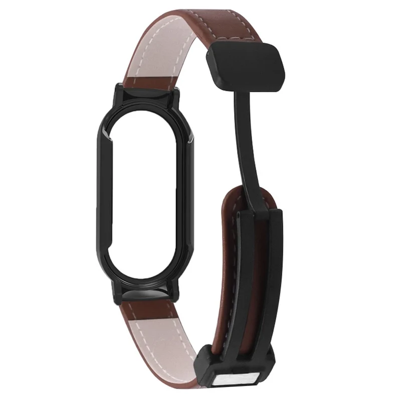 Xiaomi Smart Band 8 / Smart Band 8 NFC Leather Watch Band Magnetic Buckle Strap with Watch Case / Screen Protector