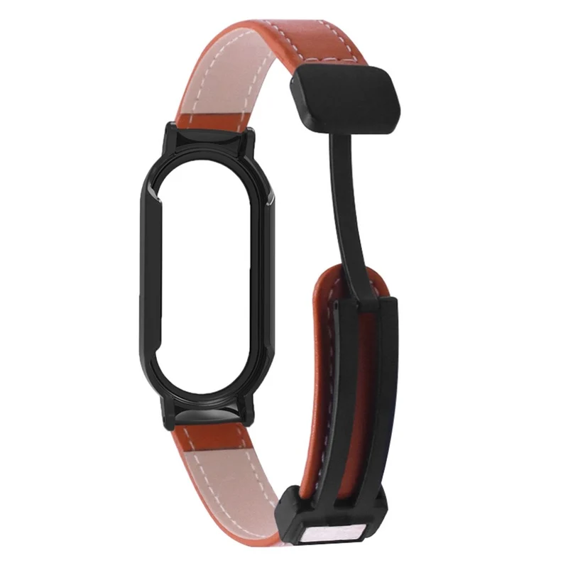 Xiaomi Smart Band 8 / Smart Band 8 NFC Leather Watch Band Magnetic Buckle Strap with Watch Case / Screen Protector