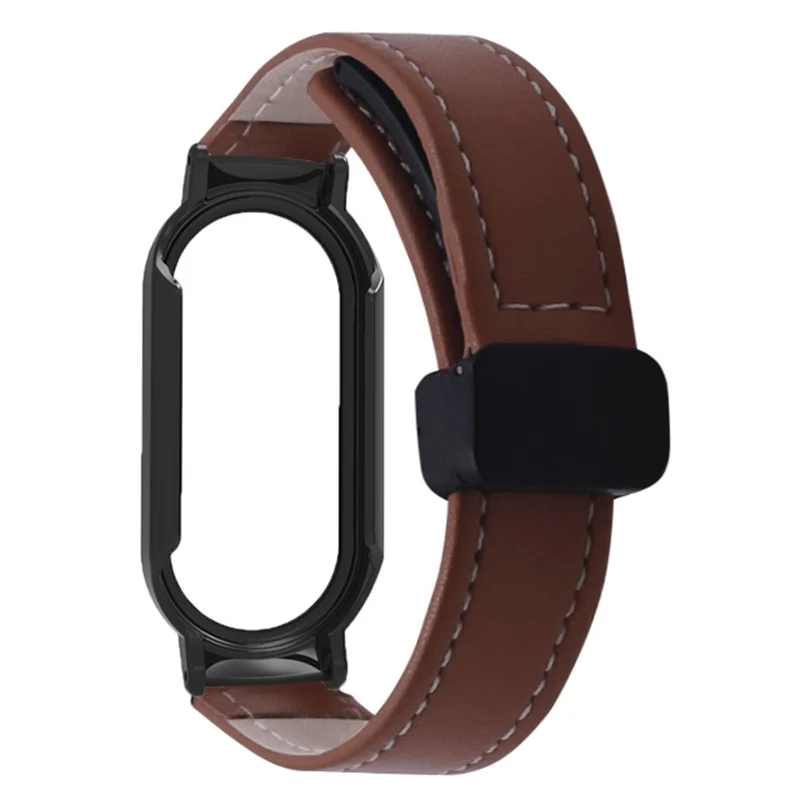 Xiaomi Smart Band 8 / Smart Band 8 NFC Leather Watch Band Magnetic Buckle Strap with Watch Case / Screen Protector