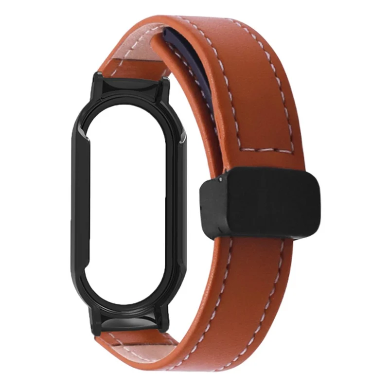 Xiaomi Smart Band 8 / Smart Band 8 NFC Leather Watch Band Magnetic Buckle Strap with Watch Case / Screen Protector
