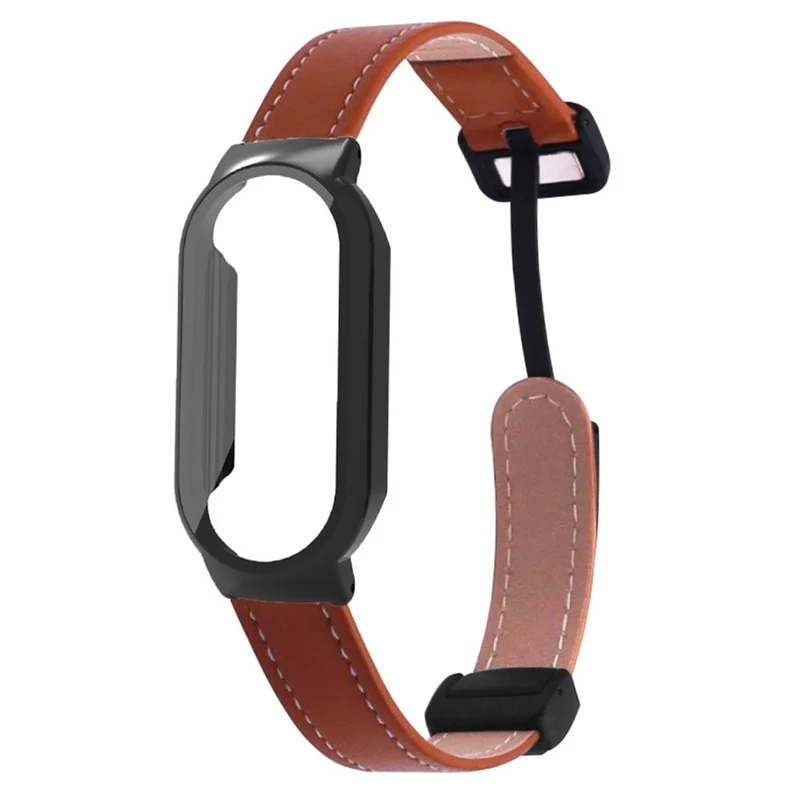 Xiaomi Smart Band 8 / Smart Band 8 NFC Leather Watch Band Magnetic Buckle Strap with Watch Case / Screen Protector
