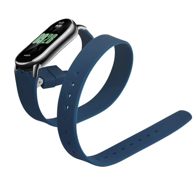 Xiaomi Smart Band 8 / 8 NFC Watch Bands Silicone Strap with Metal Connector - Navy Blue