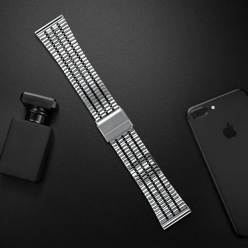Amazfit Balance Ultra Feines Stahlarmband (Silber/Schwarz)