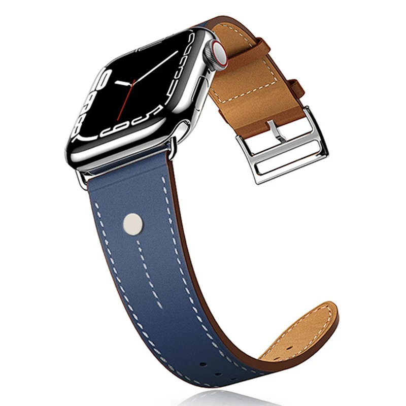 Apple Watch Series 41mm / 40mm / 38mm Rivet Decor Watch Band Genuine Cow Leather Strap