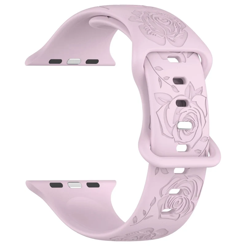 Apple Watch Series 41mm / 40mm / 38mm Silicone Watch Band Replacement Strap - Light Pink