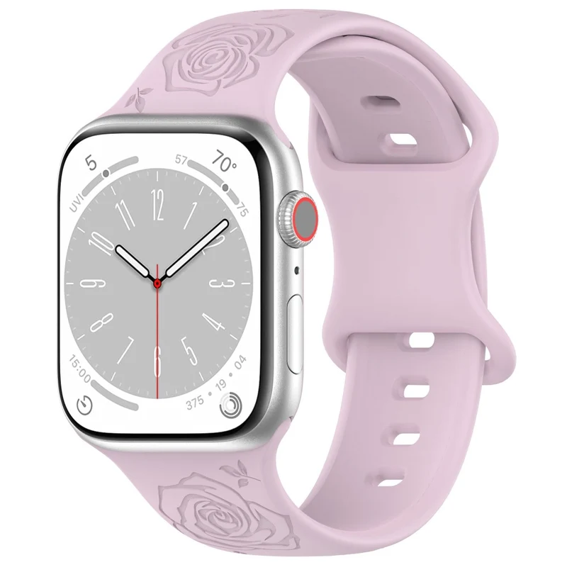Apple Watch Series 41mm / 40mm / 38mm Silicone Watch Band Replacement Strap - Light Pink
