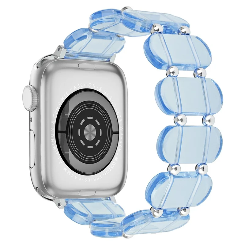 Apple Watch 49mm / 45mm / 44mm / 42mm Elastic Resin Watch Band - Transparent Pink