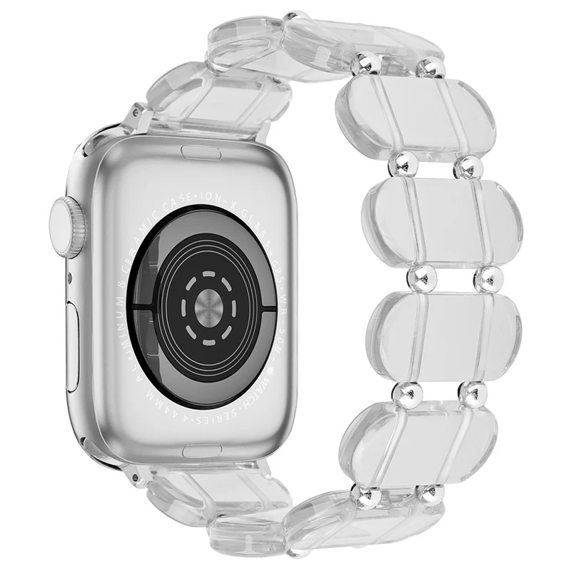 Apple Watch 49mm / 45mm / 44mm / 42mm Elastic Resin Watch Band - Transparent Pink