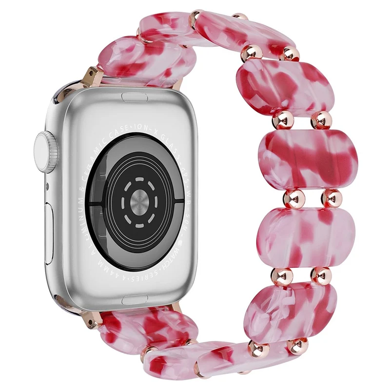 Apple Watch 49mm / 45mm / 44mm / 42mm Elastic Resin Watch Band - Transparent Pink